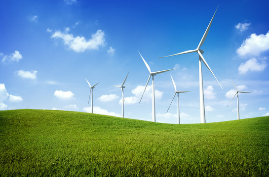 Fototapeta Turbine Green Energy Electricity Technology Concept