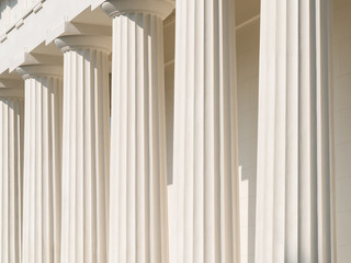 Doric Columns Of Ancient Greek Temple