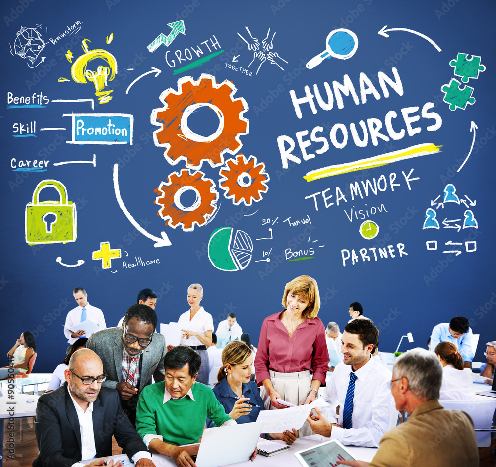 Sticker Human Resources Employment Job Recruitment Profession Concept