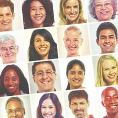 Diverse People Happiness Friendship Portrait Concept