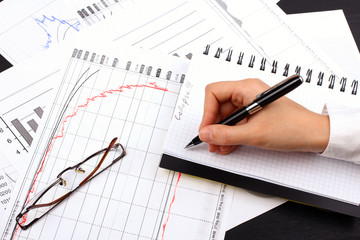 finance, workplace in the office