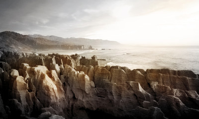 Coastline Punakaiki New Zealand Destination Concept