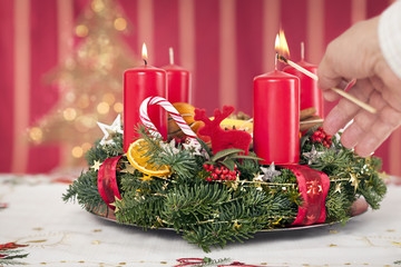 Adventskranz am zweiten Advent