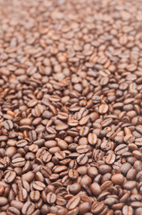 Kaffeebohnen, plakatives Hintergrundmotiv mit Platz für Copytext, Kaffeeangebot, Kaffeeduft, Röstkaffee, geröstet
