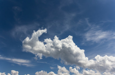 Light blue sky and clouds in summer fresh spring and summer 