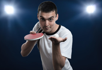 man hand in ball