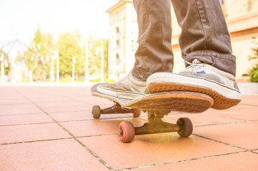 skateboarding outside - people and lifestyle concept