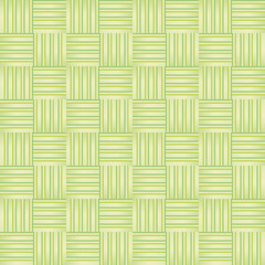 Pattern with green squares and decorations interlocking relief effect