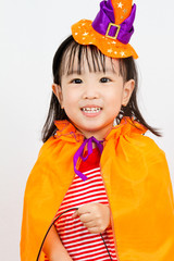 Asian Chinese Little girl celebrate Halloween.