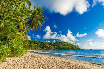Anse Takamaka - Paradise beach on tropical island Mahé in Seychelles