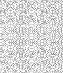 Vector modern seamless pattern sacred geometry ,black and white textile print,stylish background flower of life, abstract texture, monochrome fashion design, bed sheets or pillow pattern