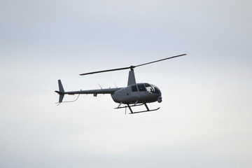 Fototapeta na wymiar Press helicopter