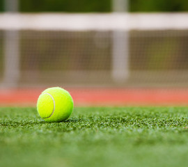 Tennis ball on the court