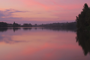 Summer evening on the lake