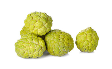 custard apple isolated on white background.