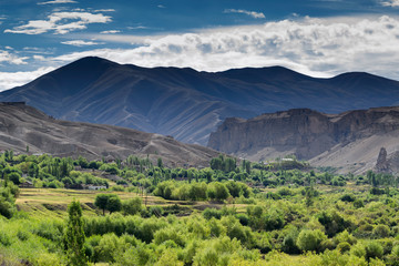 aerial view of Leh ladakh landscape, Jammu and Kashmir, India