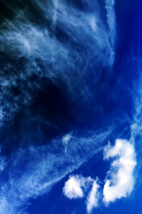 Blue sky background.