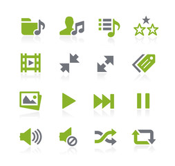 Media Player Icons // Natura Series