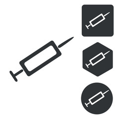 Fototapeta premium Vaccine icon set, monochrome