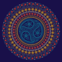 Fototapeta premium Paisley circle composition .Vector Oriental ornament