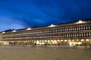 Fototapeta na wymiar Piazza San Marco at night, Venice, Italy