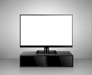 High Definition TV with TV stand in a room
