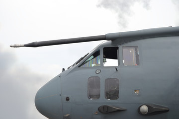 Fototapeta na wymiar Military transportation plane