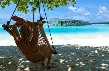 relaxation on paradise Caribbean