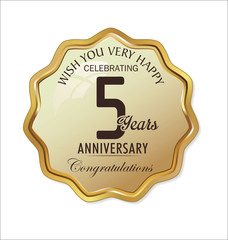 Anniversary retro golden label