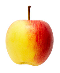 Red Yellow Apple Isolated White Background Fresh