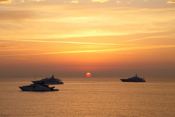Obraz premium Sunrise in Antibes, France, Europe