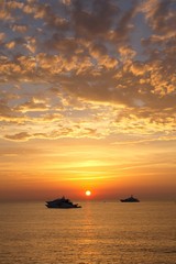 Fototapeta na wymiar Sunrise in Antibes, France, Europe