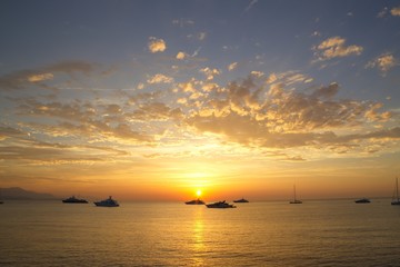 Sunrise in Antibes, France, Europe