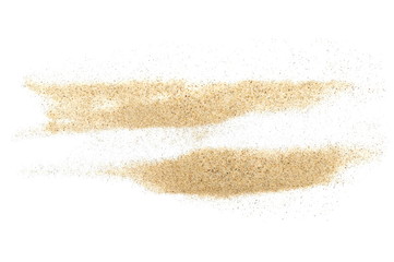 Plakat pile desert sand isolated on white background