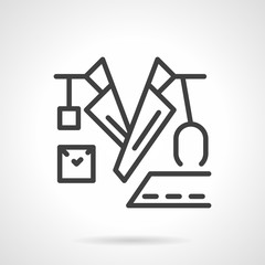 Black line doctor vector icon