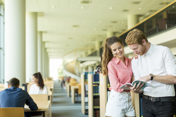 Fototapeta premium Young couple in the library