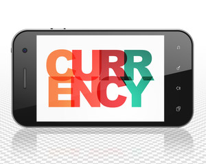 Currency concept: Smartphone with Currency on  display