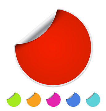 Blank self-adhesive paper on white background.