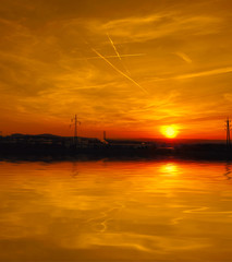 Factory in the sunset © martinlisner