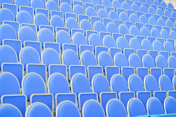 blue grandstand sports hall