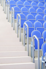 blue grandstand sports hall