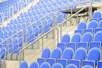 blue grandstand sports hall