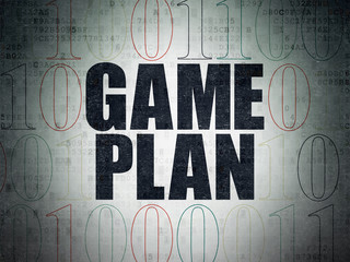 Business concept: Game Plan on Digital Paper background