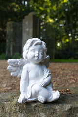 white angel in the park
