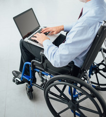 Businessman in wheelchair