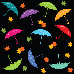 Obraz premium Seamless pattern with umbrellas