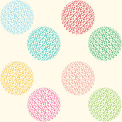 Seamless pattern with ball