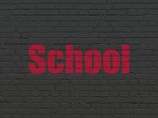 Fototapeta premium Education concept: School on wall background
