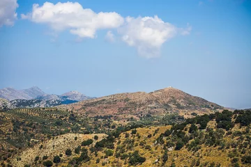Cercles muraux Colline Paysage de montagne méditerranéen