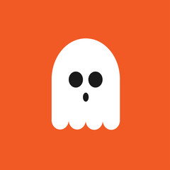 Funny ghost | Orange background